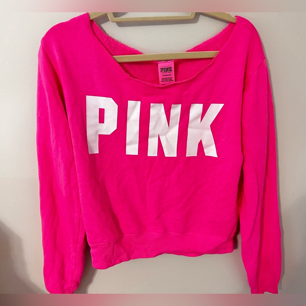 VS PINK Off the shoulder sweatshirt